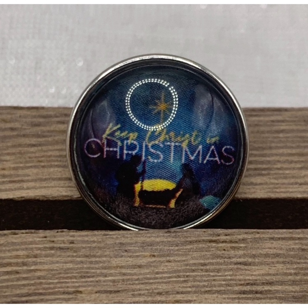 Keep Christ in Christmas Snap Button Charm - 18mm/20mm - Jesus